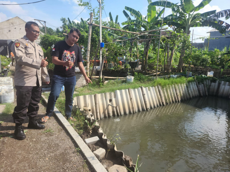 Budidaya Ikan Nila di Desa Tebel Gedangan, Cocok untuk Program Ketahanan Pangan Polresta Sidoarjo
